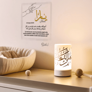 Plaque naissance invocation personnalisé plexiglass transparent chambre enfant cadeau protection nouveau né